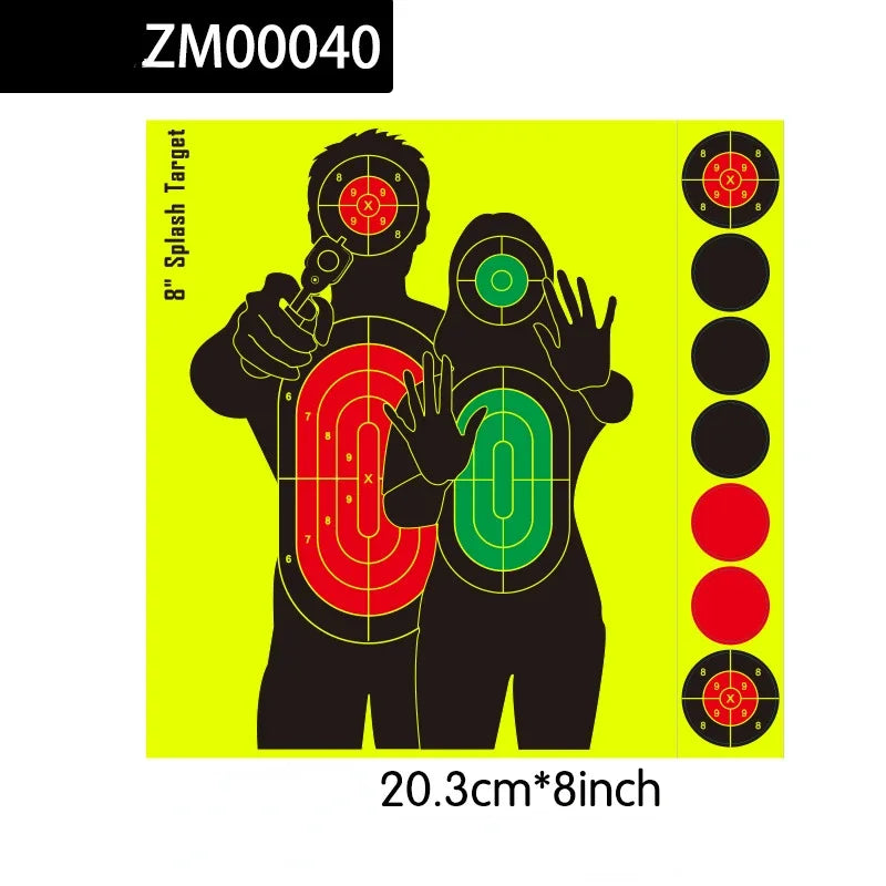 10 Pcs/Lot Shooting Target Stickers 8x8 inch