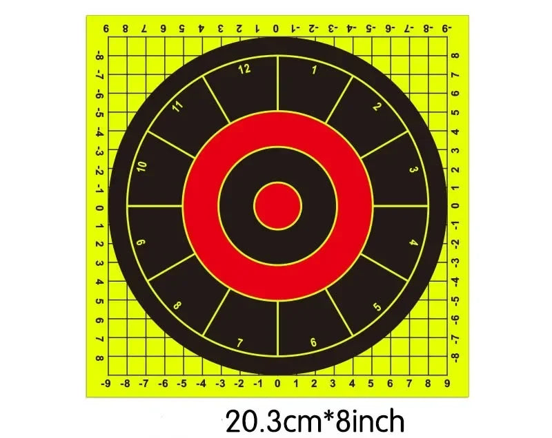 10 Pcs/Lot Shooting Target Stickers 8x8 inch