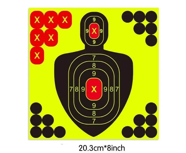 10 Pcs/Lot Shooting Target Stickers 8x8 inch