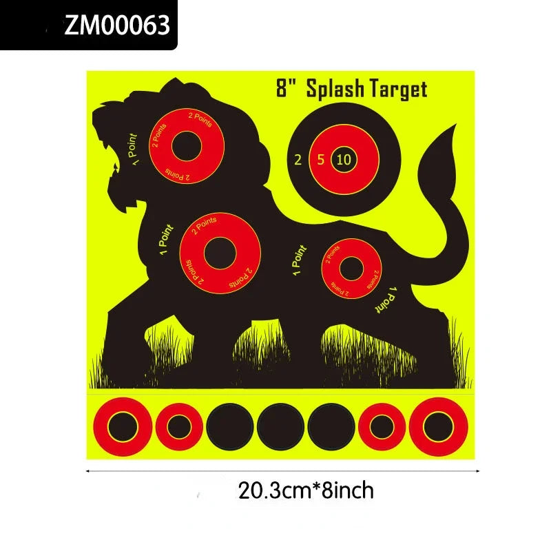 10 Pcs/Lot Shooting Target Stickers 8x8 inch