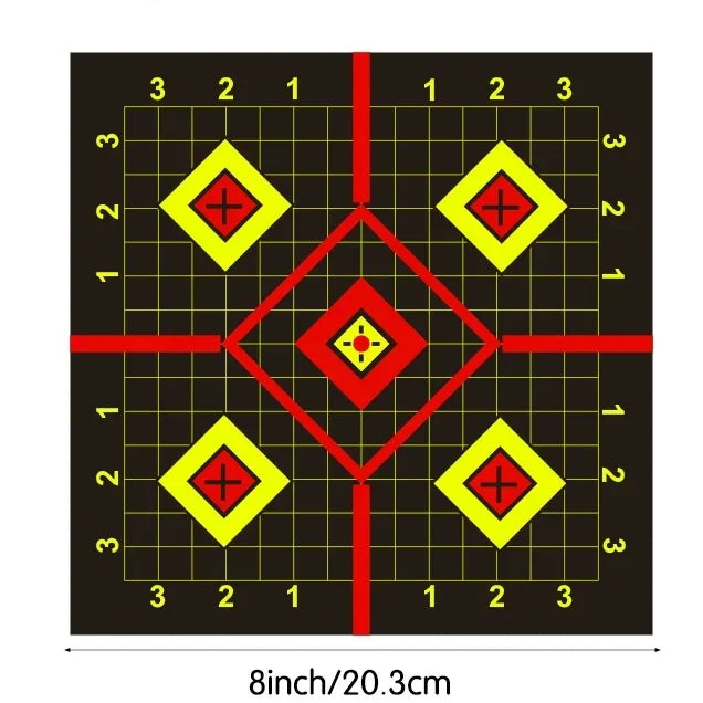 10 Pcs/Lot Shooting Target Stickers 8x8 inch