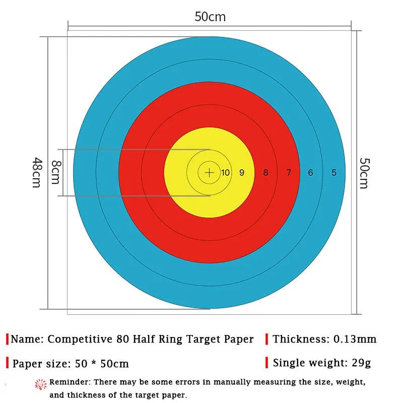 80 Half Ring Target Paper
