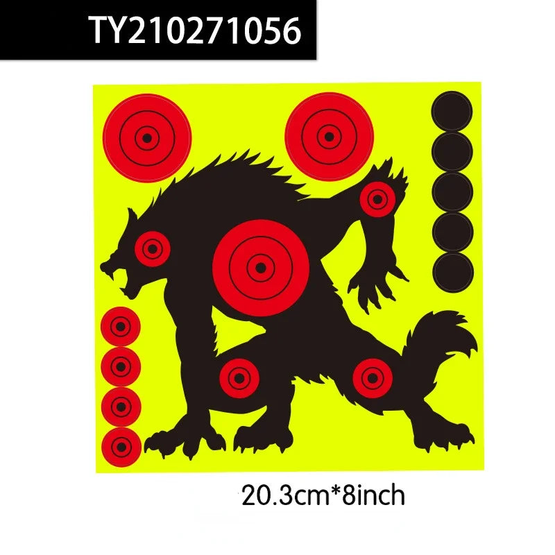 10 Pcs/Lot Shooting Target Stickers 8x8 inch