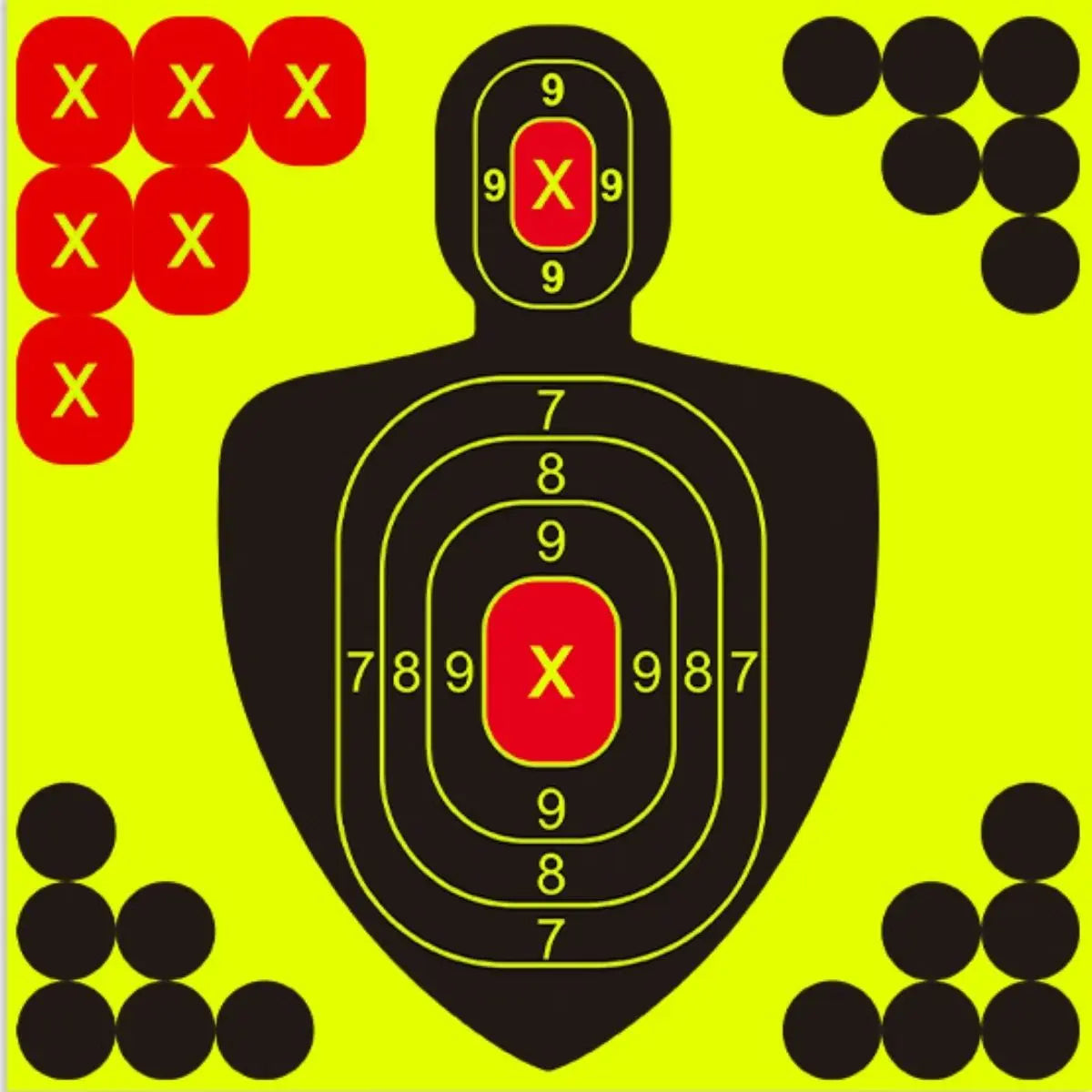10Pcs Silhouette Splatter Targets